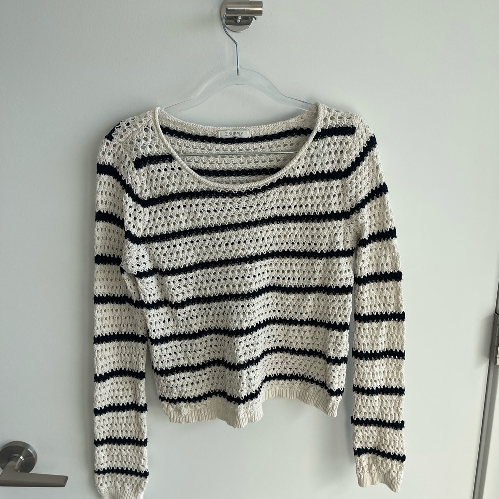Z Supply Stripes Knit Sweater